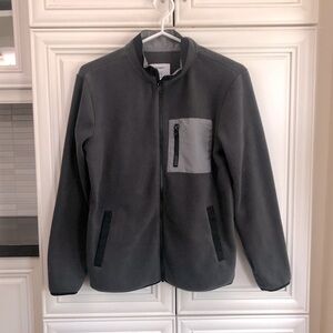 Old Navy youth grey fleece zip jacket
